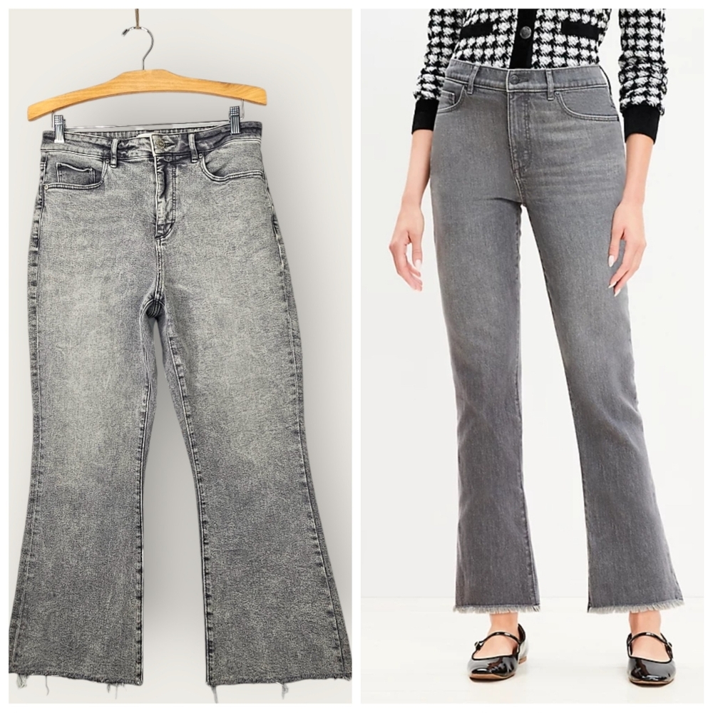 LOFT Gray Ankle & Cropped Jeans
